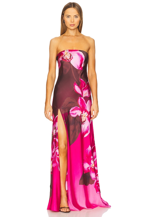 view 1 of 3 Aiyanna Silk Dress in Orchid Ombre