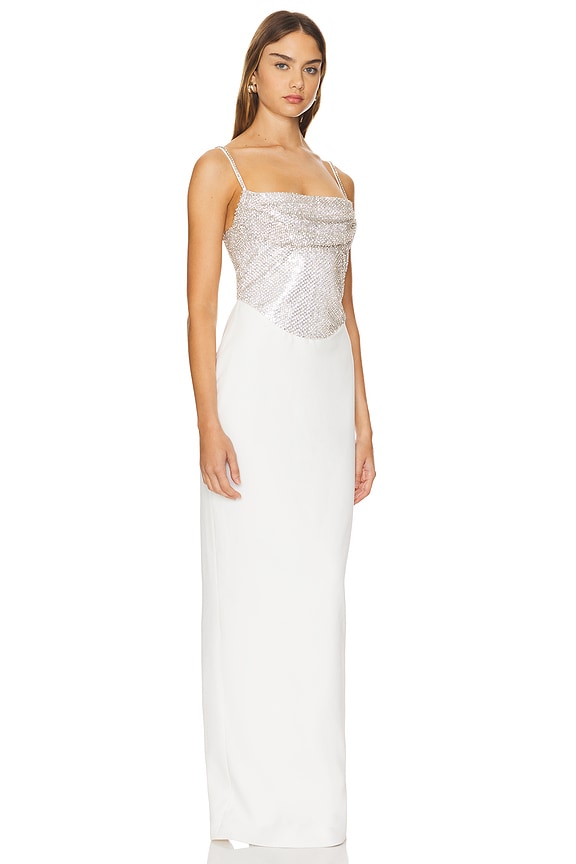 view 2 of 4 Jazlyn Dress in White/silver