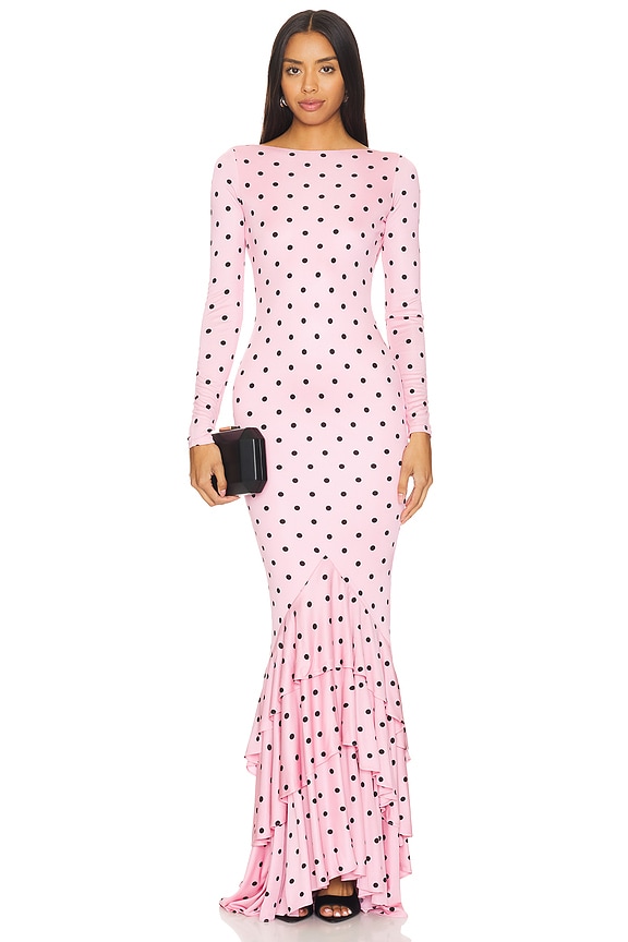 view 2 of 4 Sara Dress in Pink Polka Dots