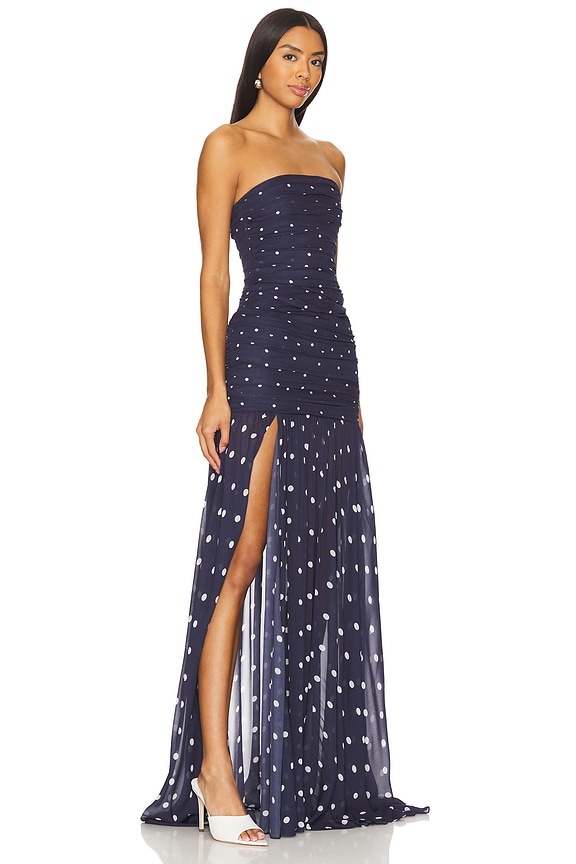 view 2 of 3 Annalise Dress in Navy Pola Dots