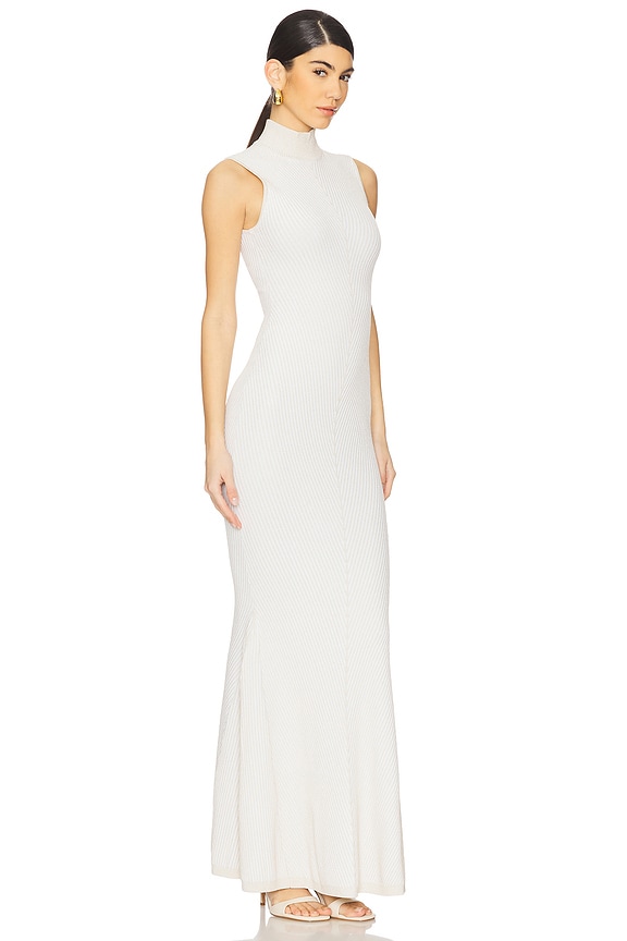 view 2 of 3 VESTIDO SKYLAR in Metallic Winter White