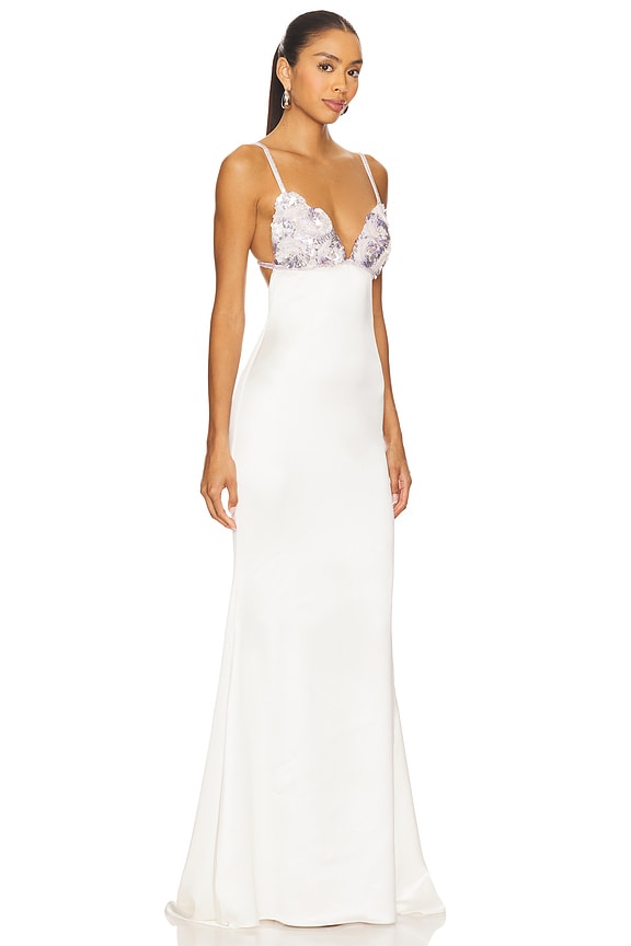 view 2 of 4 ROBE BRODÉE OLINE in Ivory