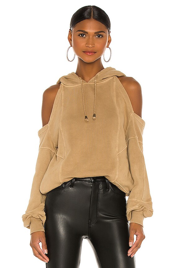 view 1 of 4 Washed Terry Hoodie in Beige