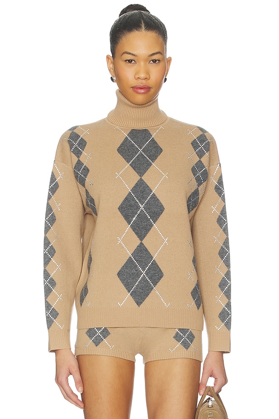 view 1 of 5 Alberte Embellished Sweater in Latte & Dusk