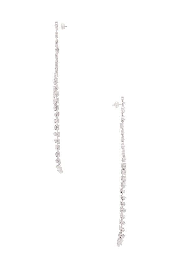 view 2 of 2 PENDIENTE SNAKESKIN in Silver