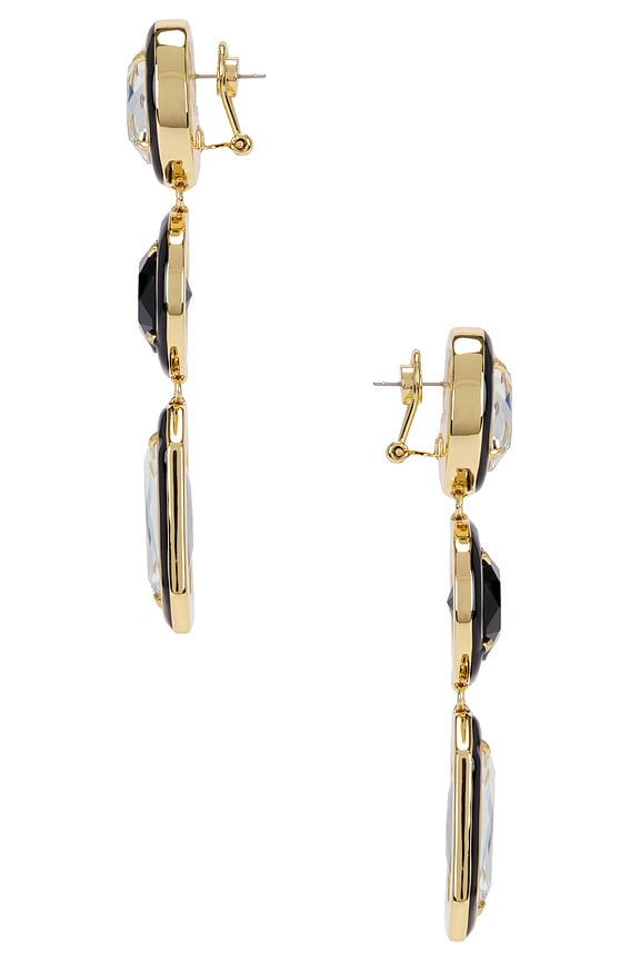 view 2 of 2 Camille Gemstone Drop Earring in Black