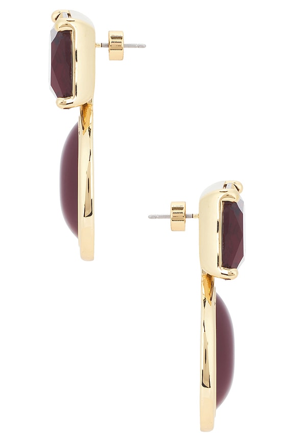 view 2 of 2 Beth Earring in Gold & Garnet