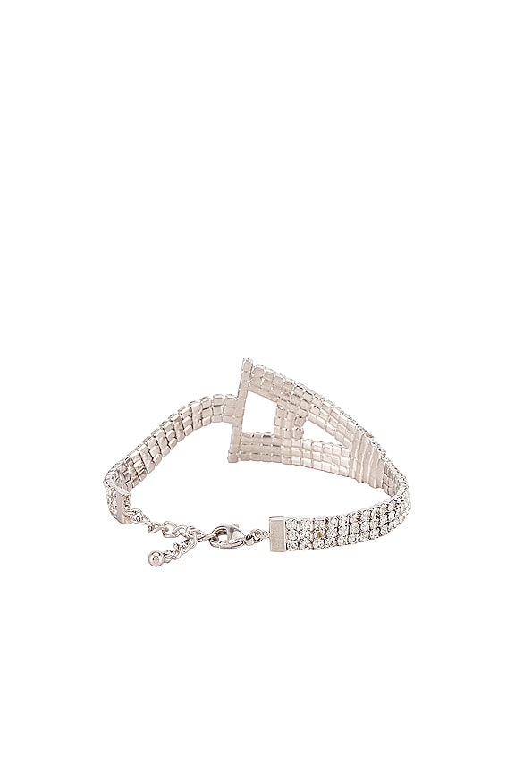 view 2 of 2 Rhinestone ABC Bracelet in Silver