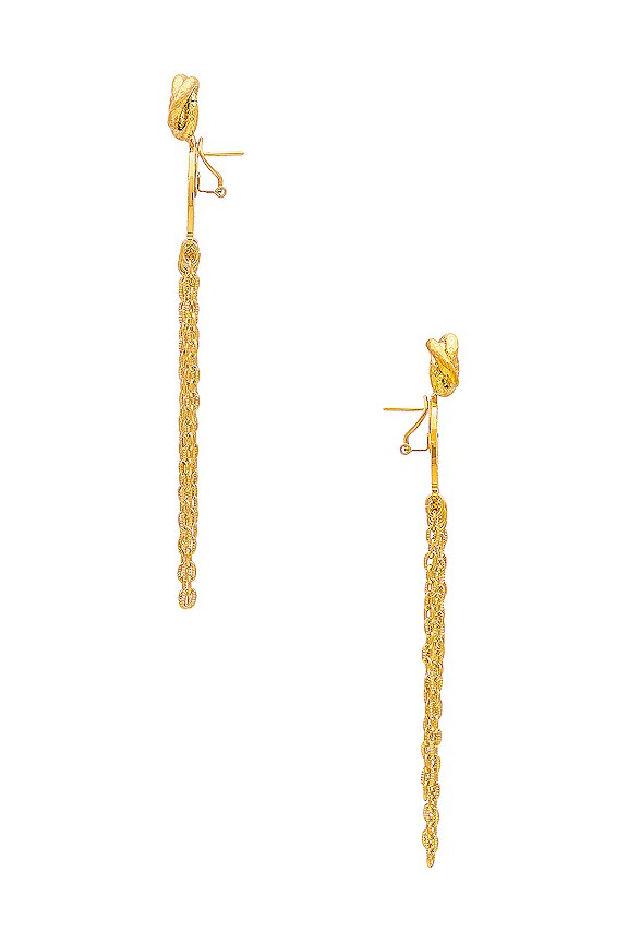 view 2 of 2 PENDIENTES TIA in Gold Luxe