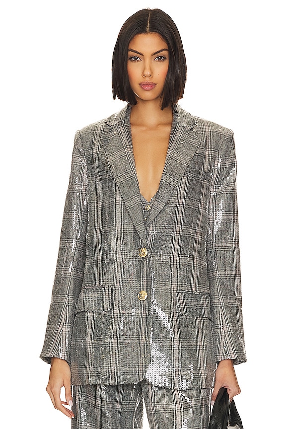 view 2 of 6 ENID 블레이저 in Grey Plaid