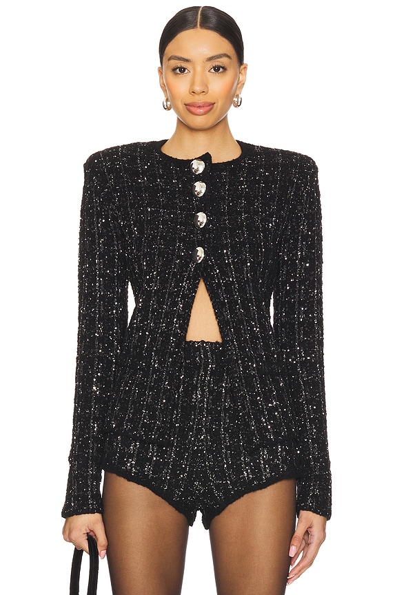 view 2 of 6 КУРТКА HILARY TWEED in Black & Silver