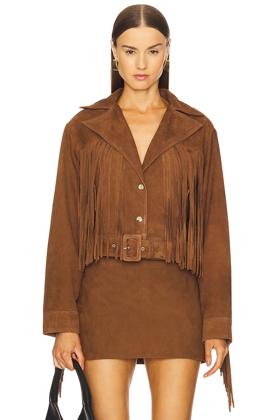 view 2 of 6 Vonda Suede Jacket in Toffee