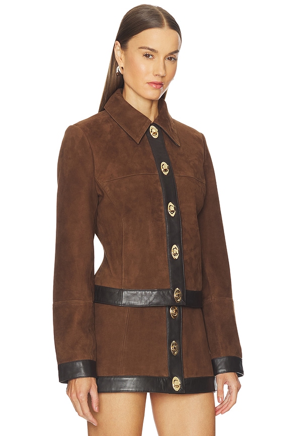 view 2 of 4 Nanna Jacket in Chocolate & Tobacco