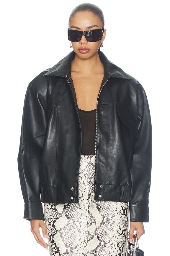 view 2 of 5 Sylvana Leather Jacket in Black