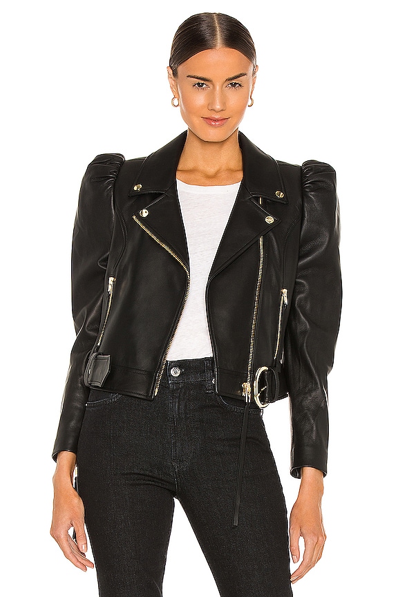 retrofete Tai Leather Jacket in Black | REVOLVE