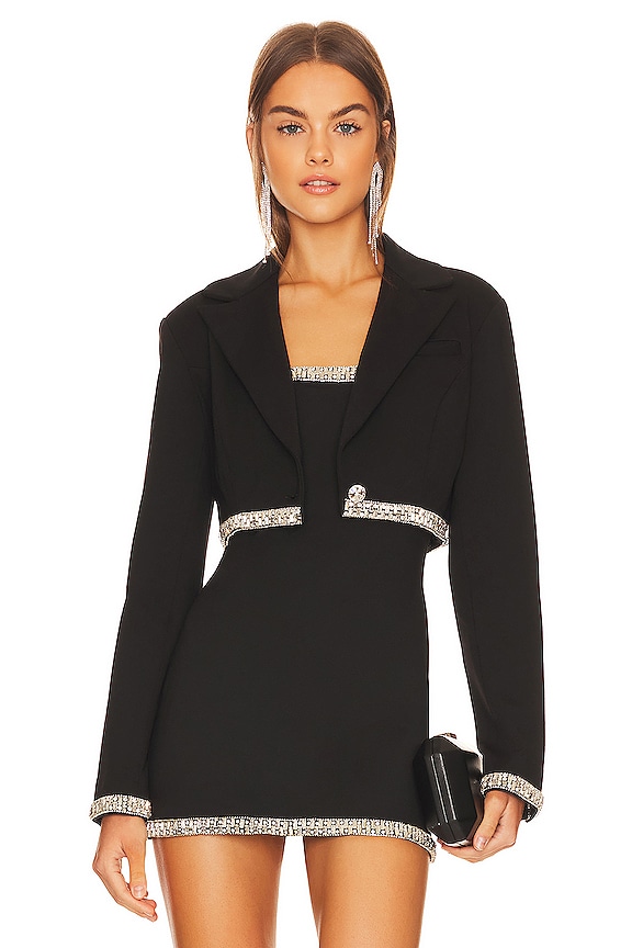 retrofete Neely Blazer in Black & Silver | REVOLVE