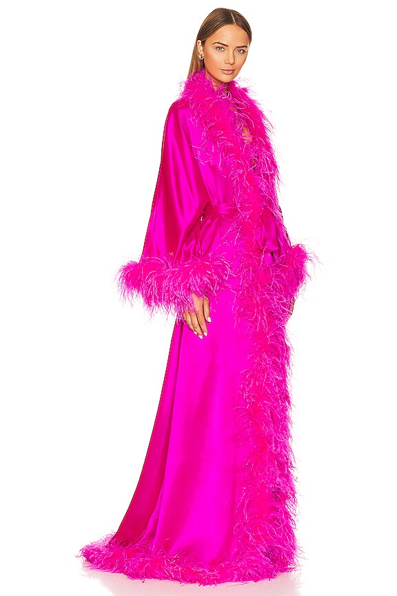 view 2 of 4 PEIGNOIR JUNO in Neon Pink