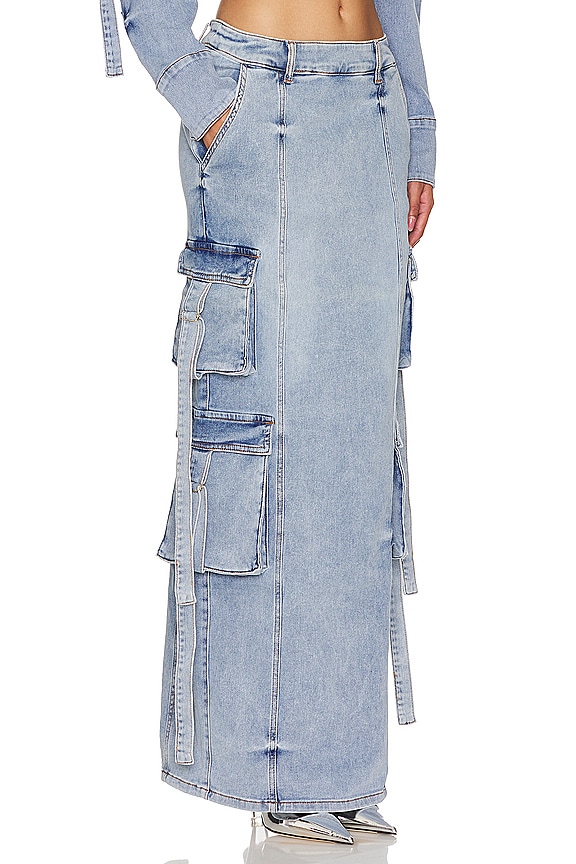 view 2 of 4 JUPE LONGUE CERISE in Vintage Celeste