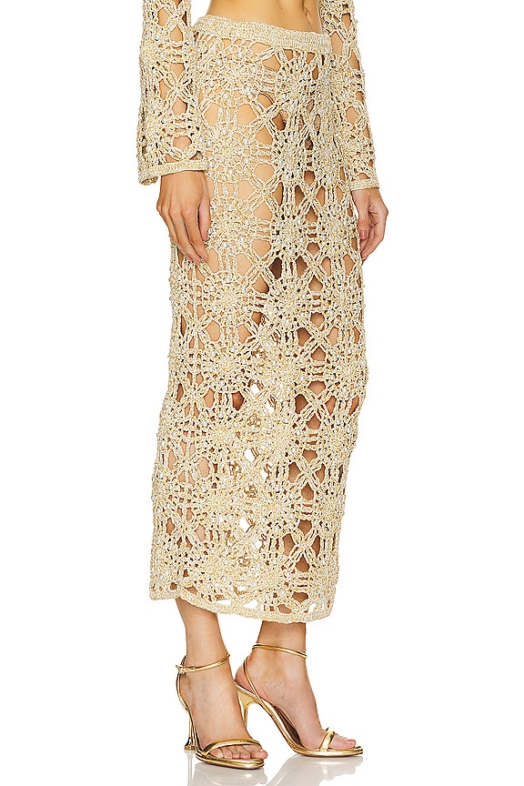 view 2 of 5 Sofie Skirt in Metallic Gold