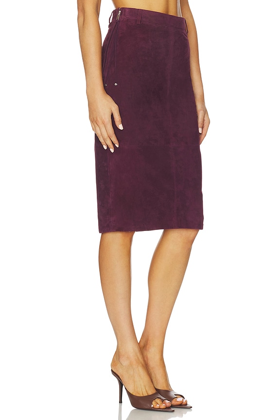 view 2 of 6 Marcella Skirt in Bordeaux