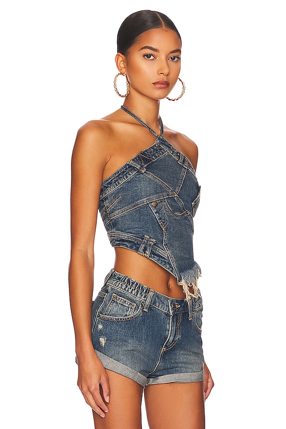 view 2 of 5 Zola Top in Worn Vintage Blue