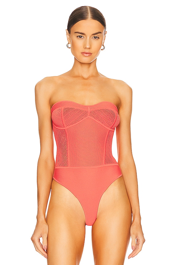 view 2 of 5 Lena Bodysuit in Calypso Coral