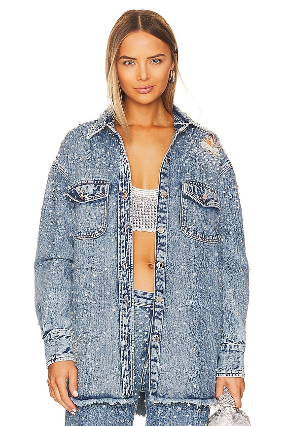 view 1 of 5 Doreen Denim Shirt in Crystal Celeste