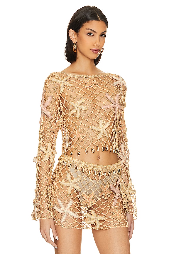 view 2 of 5 Pasha Top in Almond Lurex