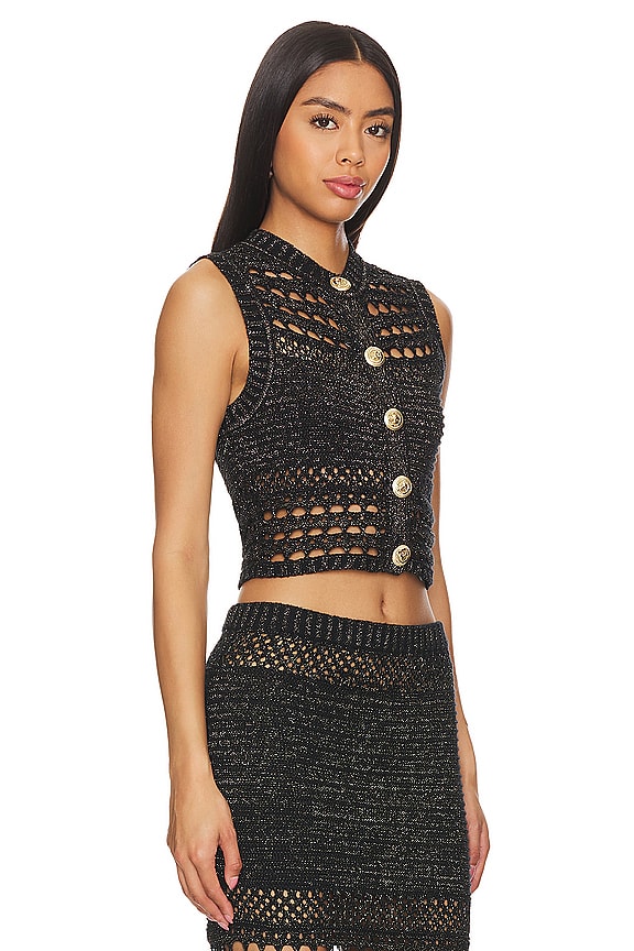 view 2 of 5 Delma Top in Black & Gold