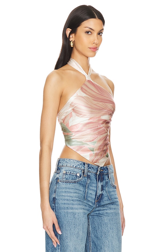 view 2 of 4 Jamie Top in Dusty Pink Botanical