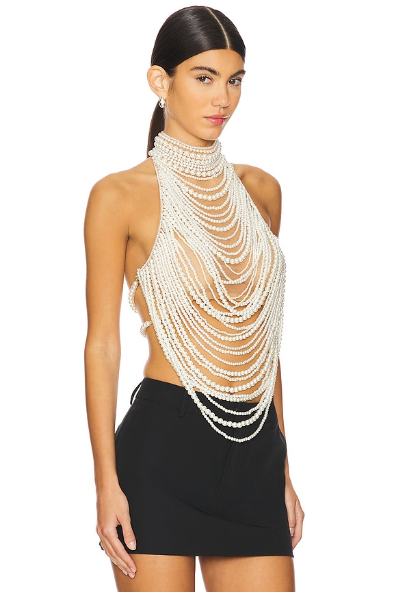 view 2 of 4 Elsie Pearl Top in White