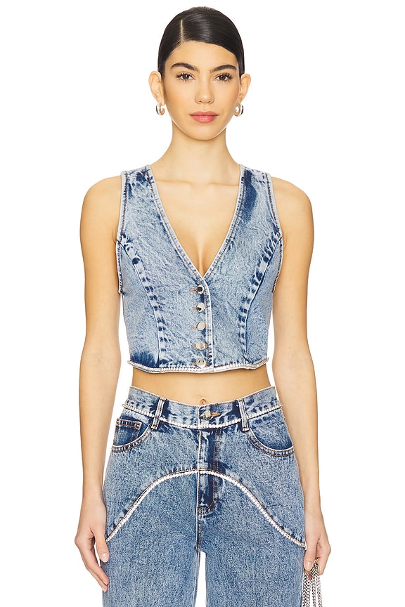 view 1 of 5 Jordi Denim Vest in Rodeo