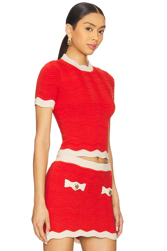 view 2 of 5 ВЯЗАНЫЙ ТОП LYLA in Metallic Geranium