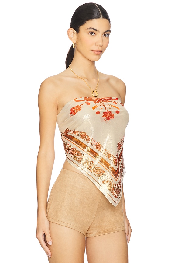 view 2 of 5 Noelle Top in Terracotta Bandana