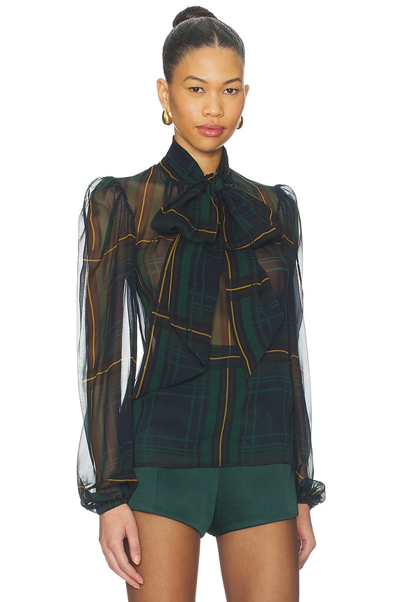 view 2 of 4 Rhianna Blouse in Pine Tartan
