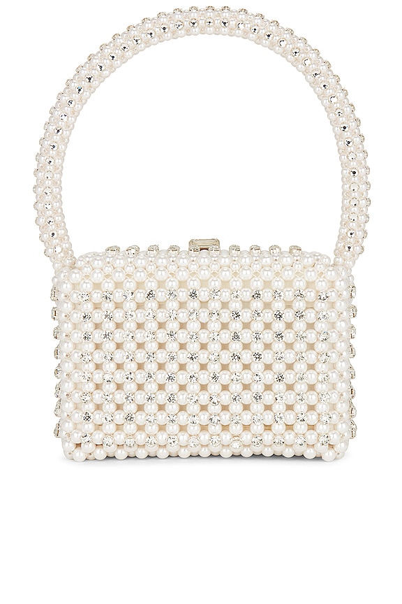 view 2 of 4 Eclipse Pearl Bag in White & Silver