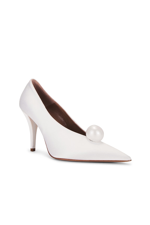 view 2 of 5 TACÓN DE SATÉN CORINNA in Winter White & Pearl