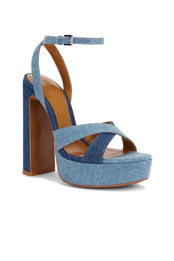 view 2 of 5 SANDALES HAUTES À PLATEFORME MELODIA in Two Tone Denim