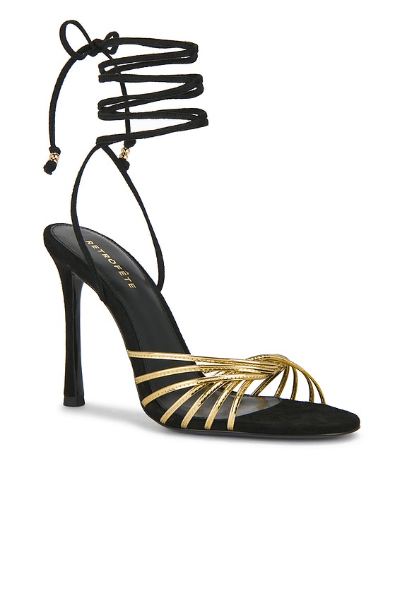 view 2 of 5 Lucio Sandal in Gold & Black