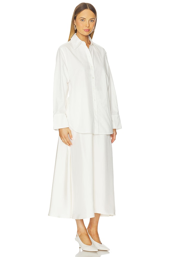 Poplin Silk Combined Gilet Dress - angle 1