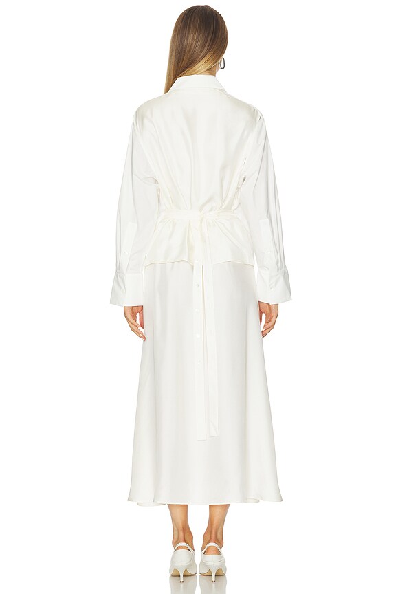 Poplin Silk Combined Gilet Dress thumbnail 2