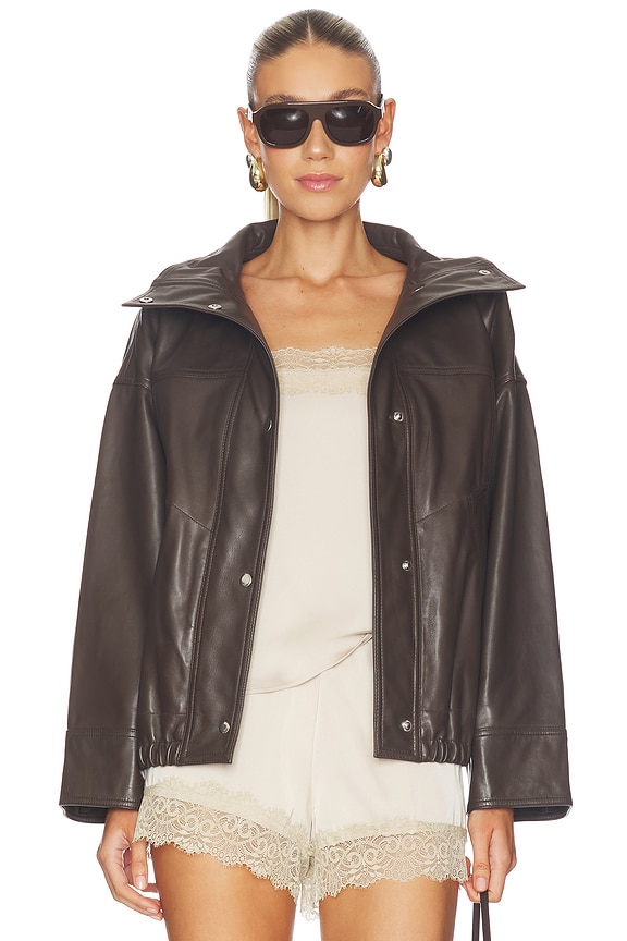 view 2 of 5 Reinvented Leather Jacket in Earth