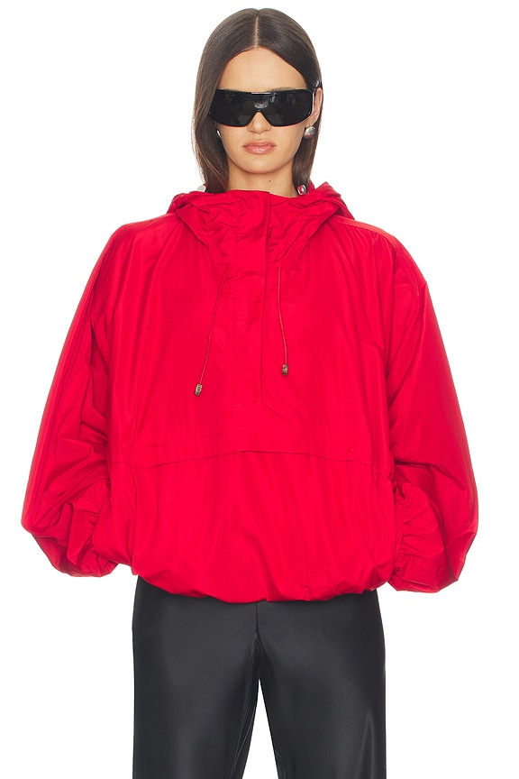 view 1 of 5 Volume Silk-blend Anorak in Red