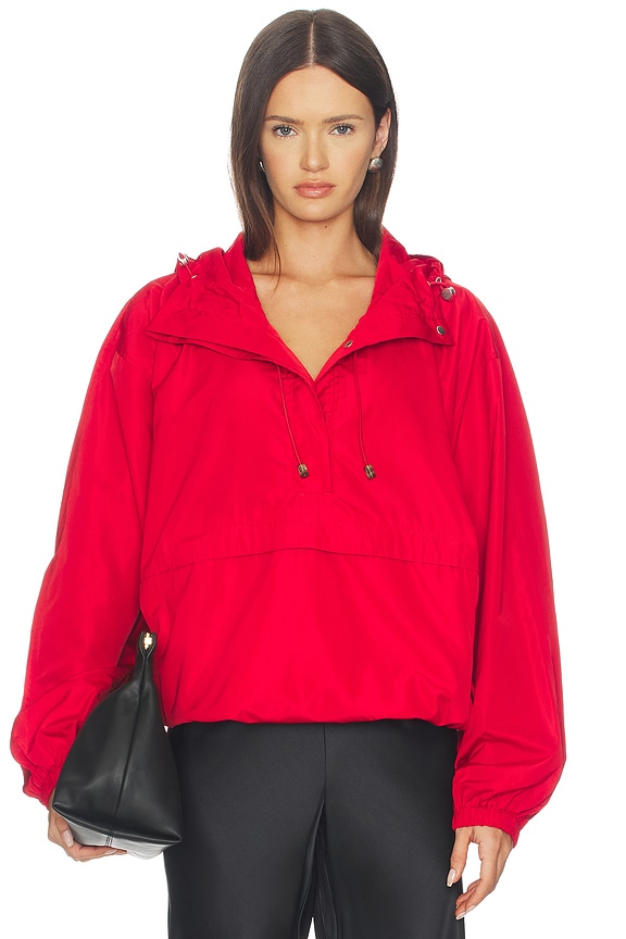 view 2 of 5 Volume Silk-blend Anorak in Red