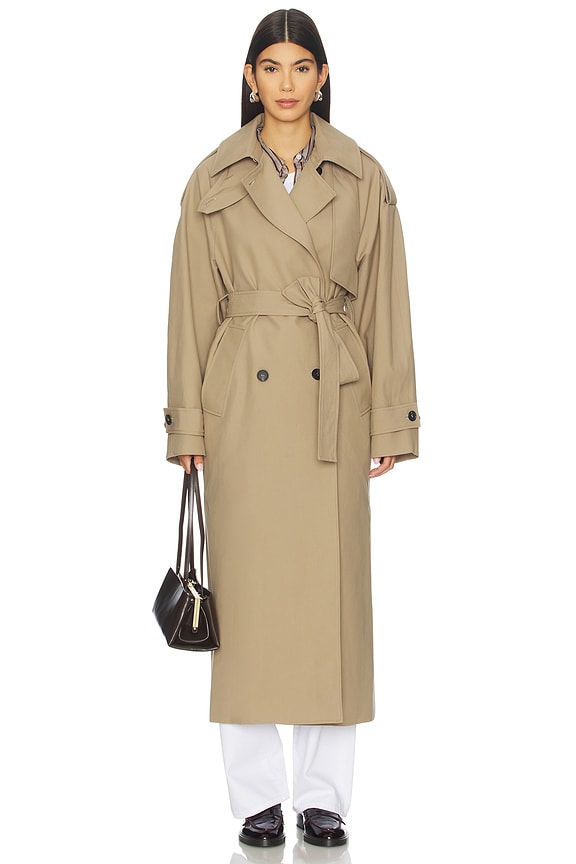 view 2 of 4 Oversized Classic Trench in Clay