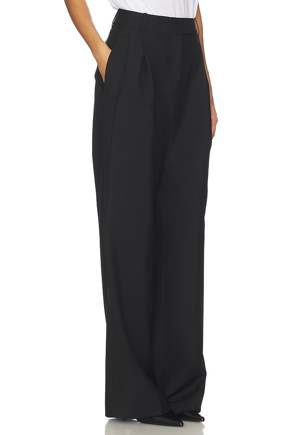 view 2 of 6 Mid-Waist Tailored Trousers in Black