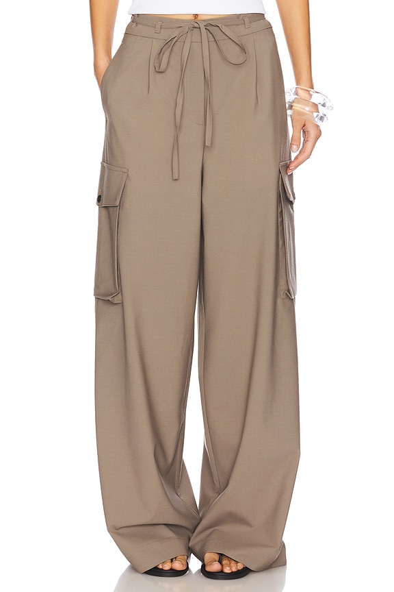 view 1 of 6 Tailored Cargo Trousers in Taupe