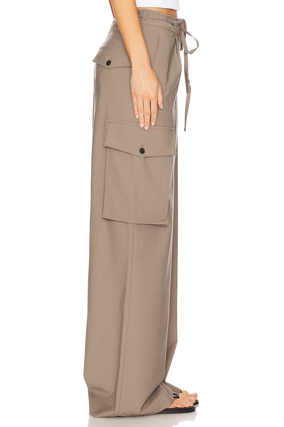 view 2 of 6 Tailored Cargo Trousers in Taupe