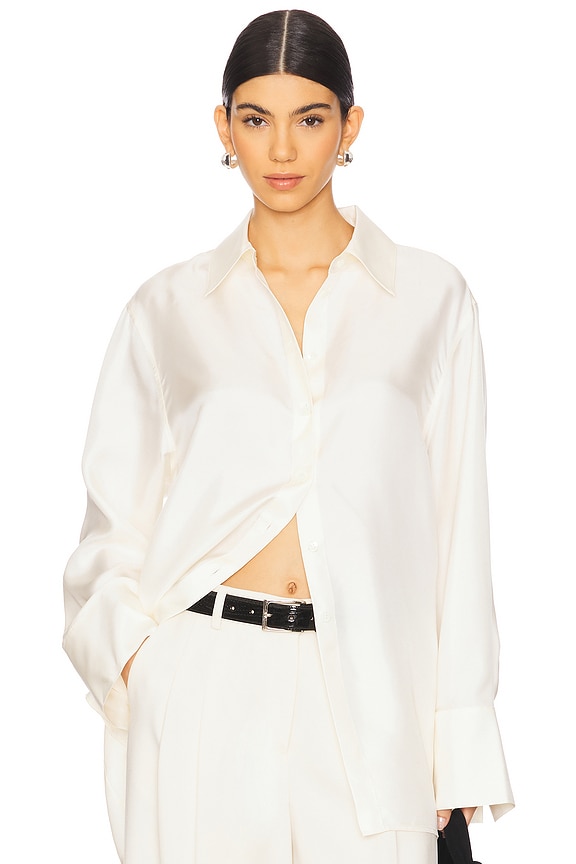 view 2 of 5 Deconstructed Silk Shirt in Cream