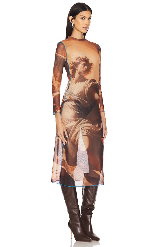 view 2 of 3 RENAISSANCE PRINTED ジャージードレス in Sea Angel